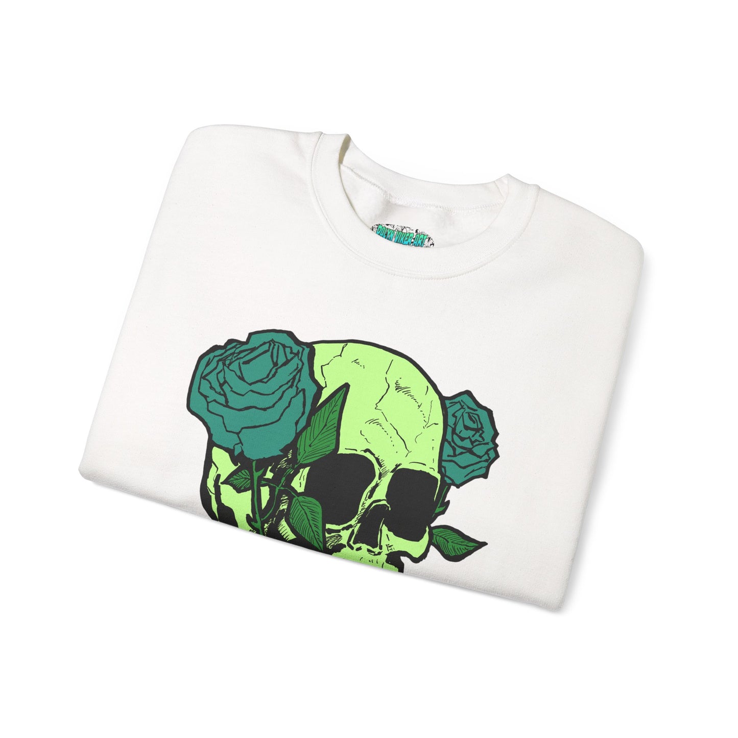 Skull and Roses Crewneck Sweatshirt for Unisex