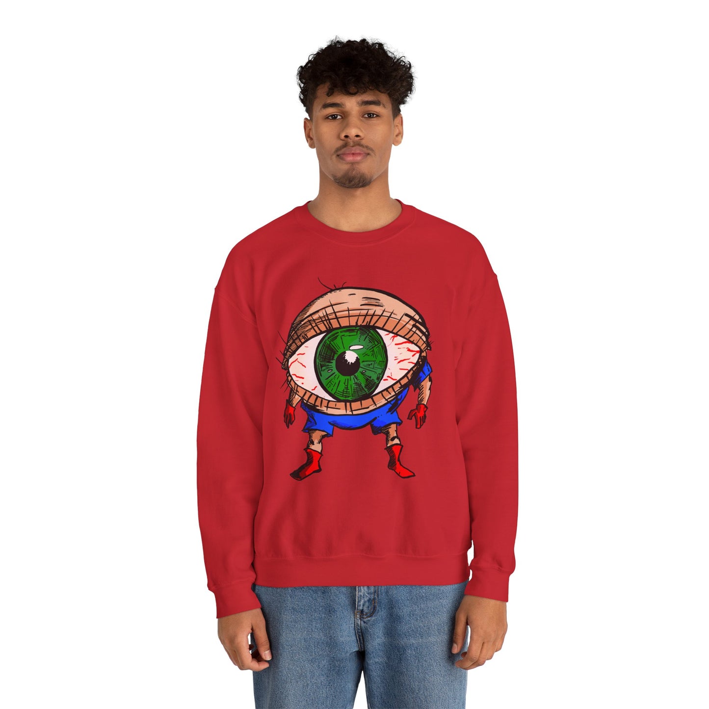 Terrif-EYE-ing Unique Cartoon Eye Sweatshirt - Unisex Heavy Blend™