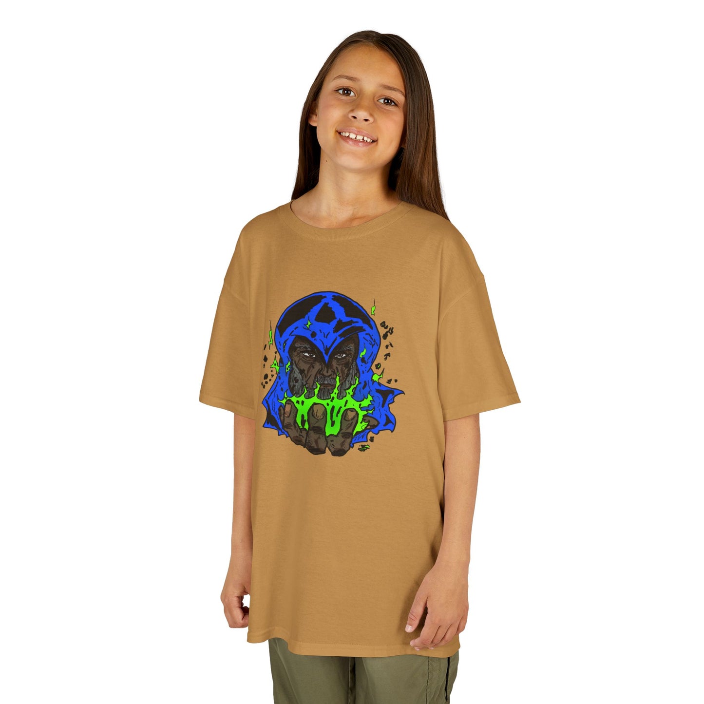 Kids Tee - Cosmic Wizard Magical Fire Sorcery Astro Mysticism Dalyn Viker Art