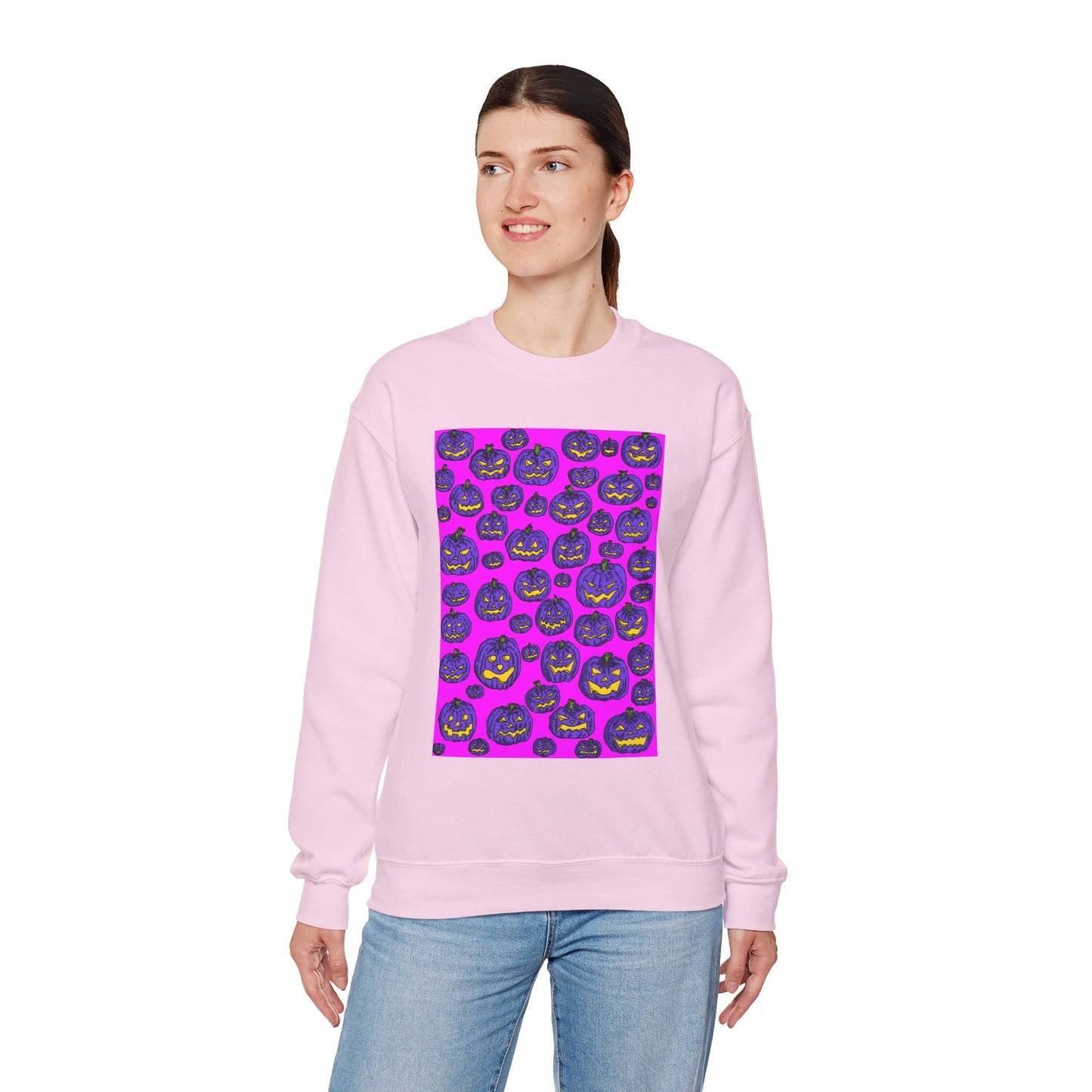 Halloween Pumpkin Crewneck Sweatshirt