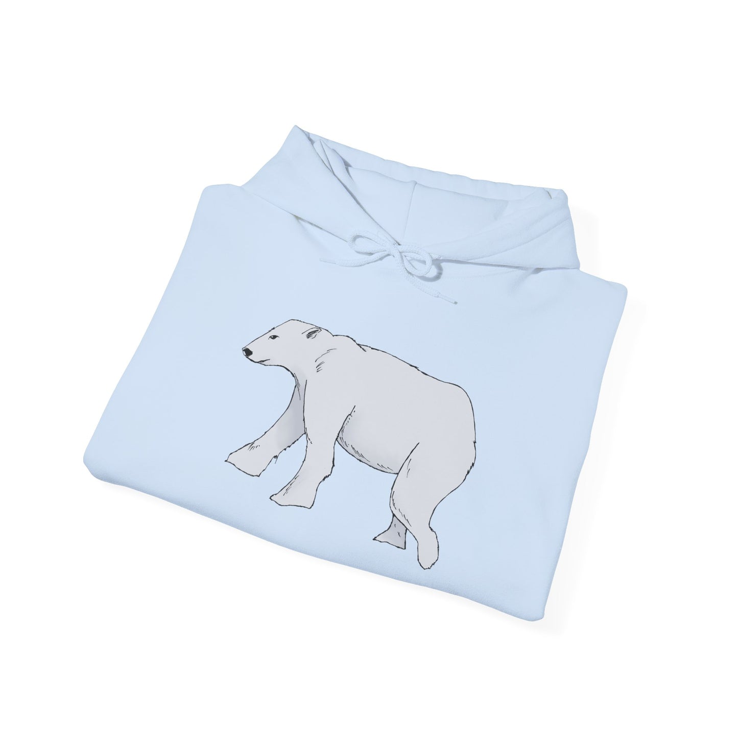 Cozy Polar Bear Hoodie - Warm Winter Fashion, Unisex Sweatshirt, Gift for Animal Lovers, Perfect for Cold Days, Cute Outdoor Wear