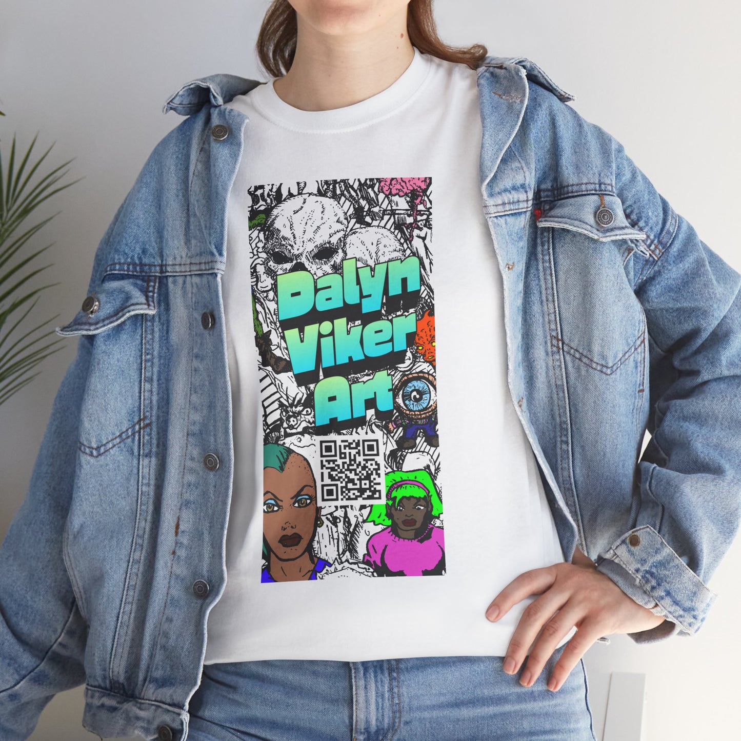 Graphic Art T-Shirt — "Dalyn Viker Art" Vertical Collage Tee