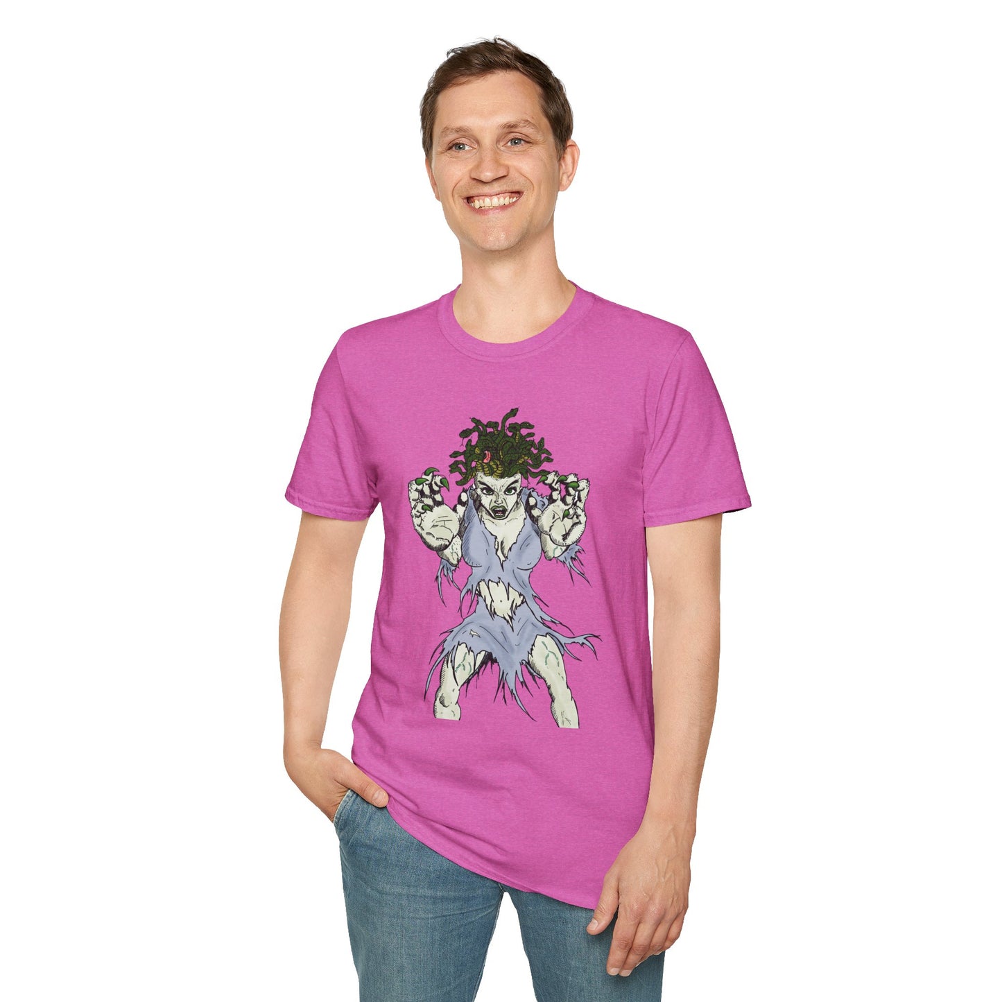 Medusa Assailing Unisex T-Shirt - Mythological Monster Dalyn Viker Art