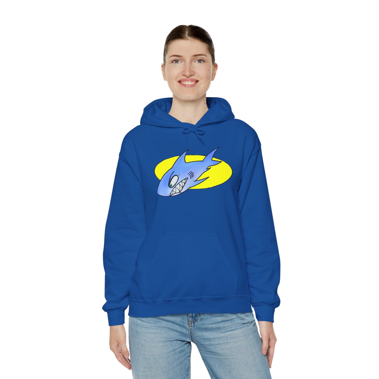 Cool Shark Graphic Hoodie - Unisex Heavy Blend Sweatshirt for Ocean Lovers, Gift for Men and Women, Beach Vibes, Casual Wear, Unique Design