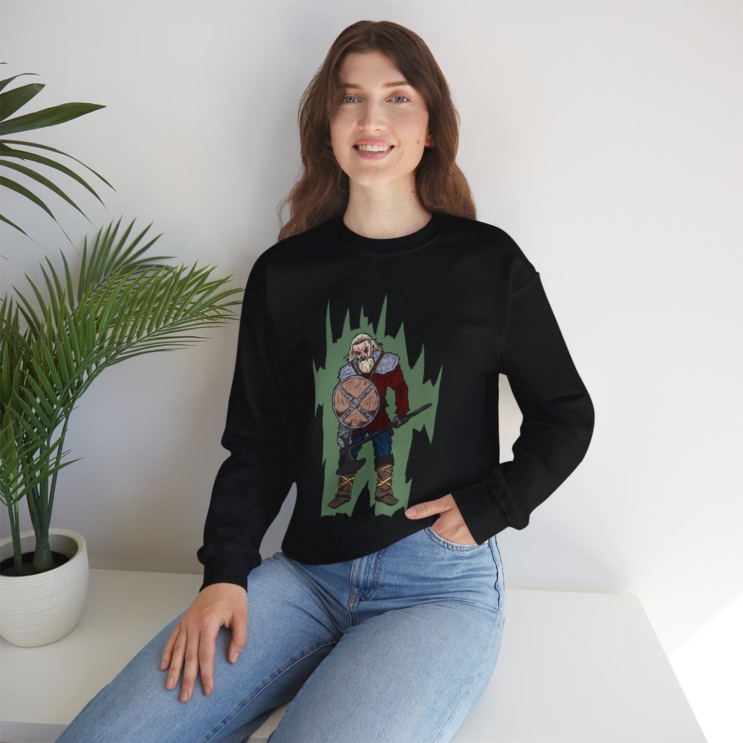 Viking Warrior Sweatshirt - Unisex Heavy Blend Crewneck