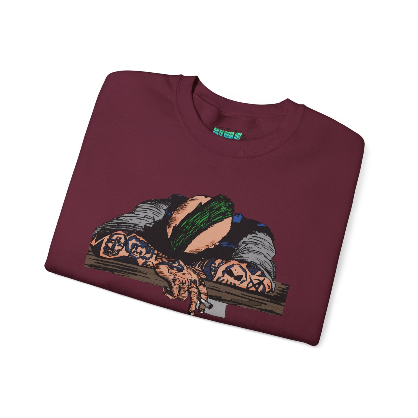 Punk and Done Artistic Unisex Crewneck Sweatshirt - Cozy Vibes