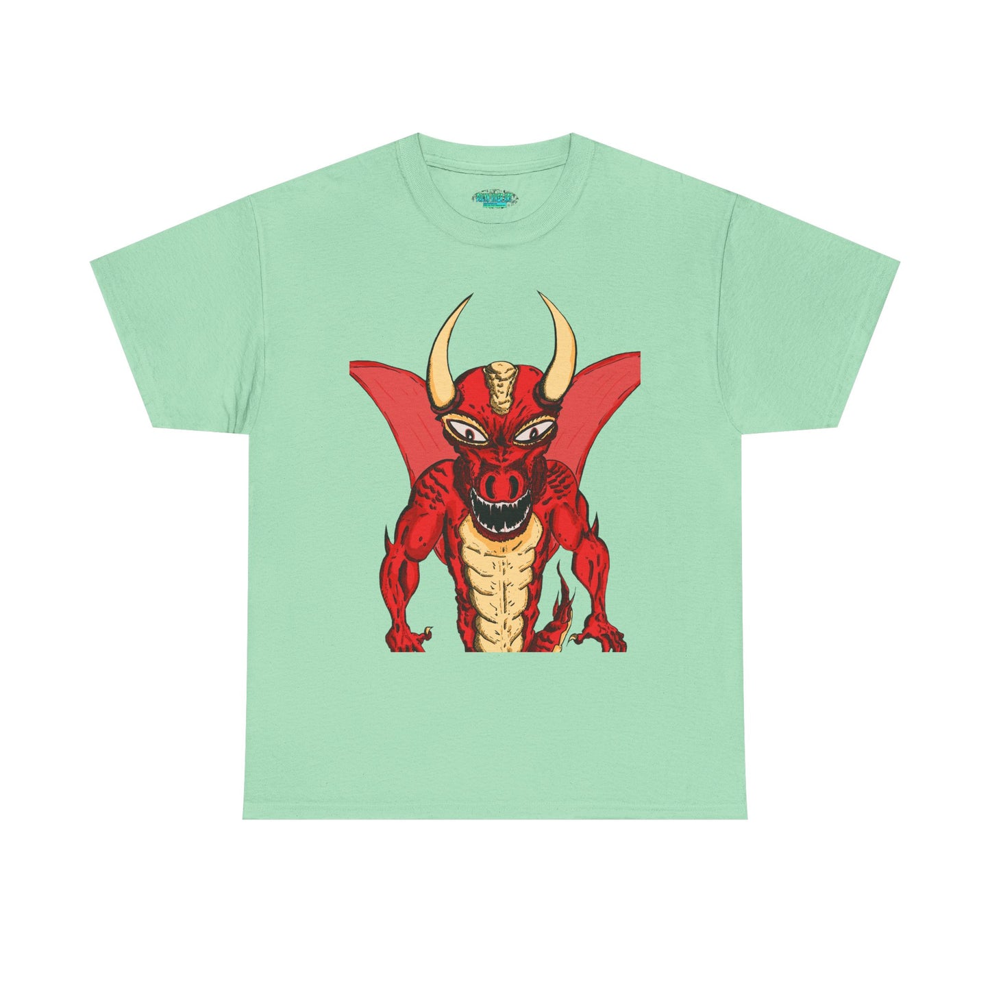 Bold Red Dragon Unisex Heavy Cotton Tee | Graphic Shirt for Anime Fans, Party Wear, Casual Outfit, Gift for Him/Her