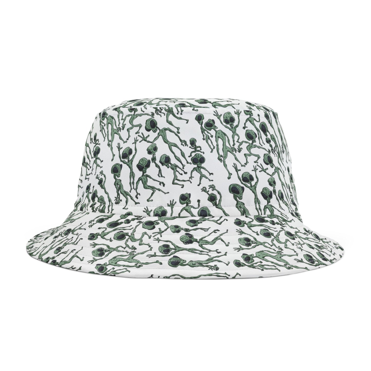 Alien Dance Party Bucket Hat | Funky Outdoor Hat for Festivals, Summer Vacation, Gift for Friends, Unisex, Unique Style