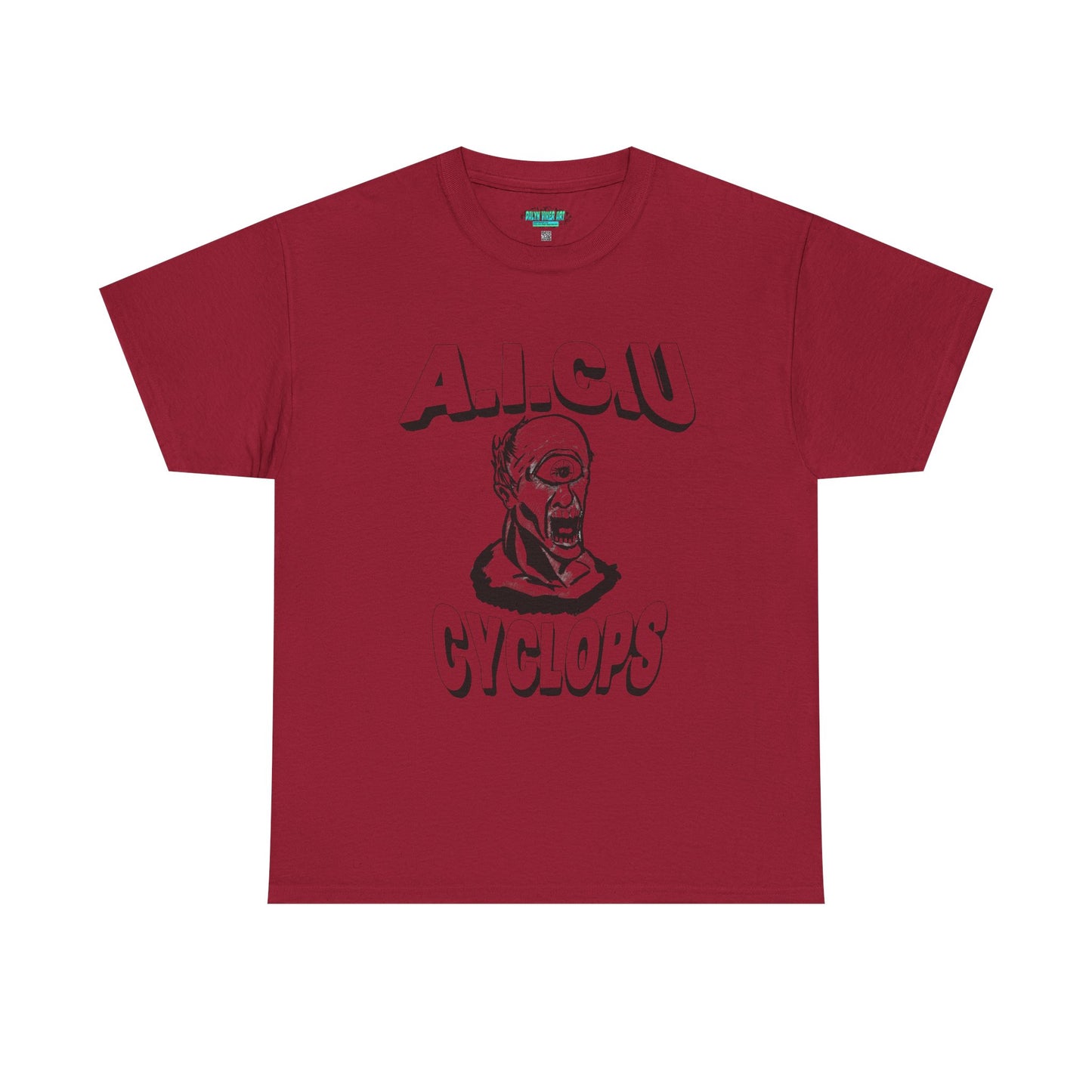 Graphic Unisex Tee - Fake AICU University Cyclops Mascot Mythology Shirt
