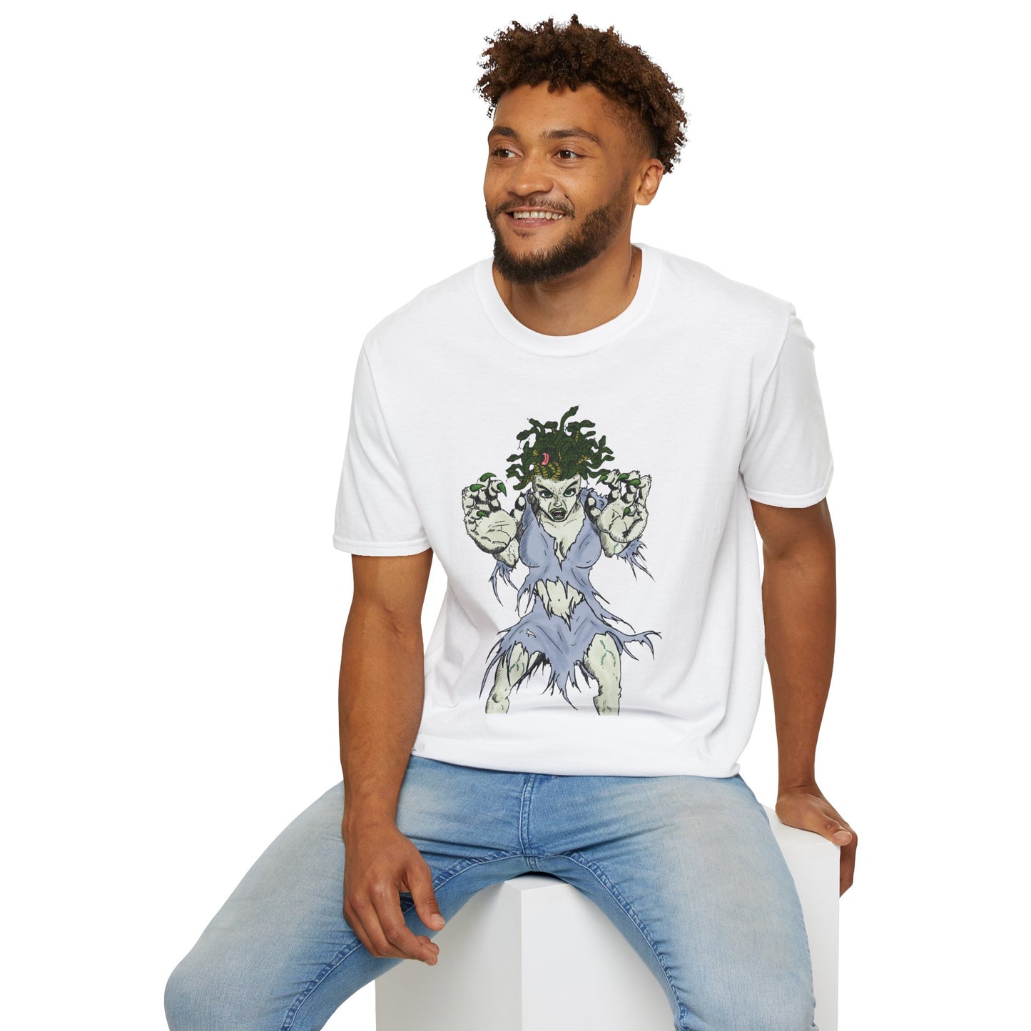 Medusa Assailing Unisex T-Shirt - Mythological Monster Dalyn Viker Art