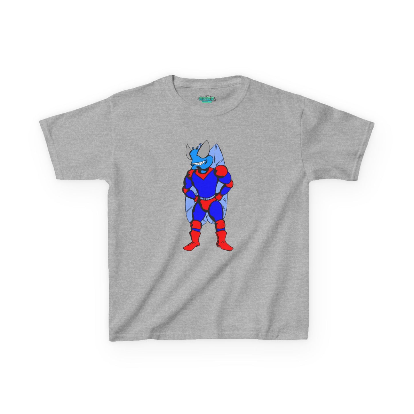 Astro-Fly Kids Superhero T-Shirt — Cute Red & Blue Winged Hero Tee for Boys & Girls