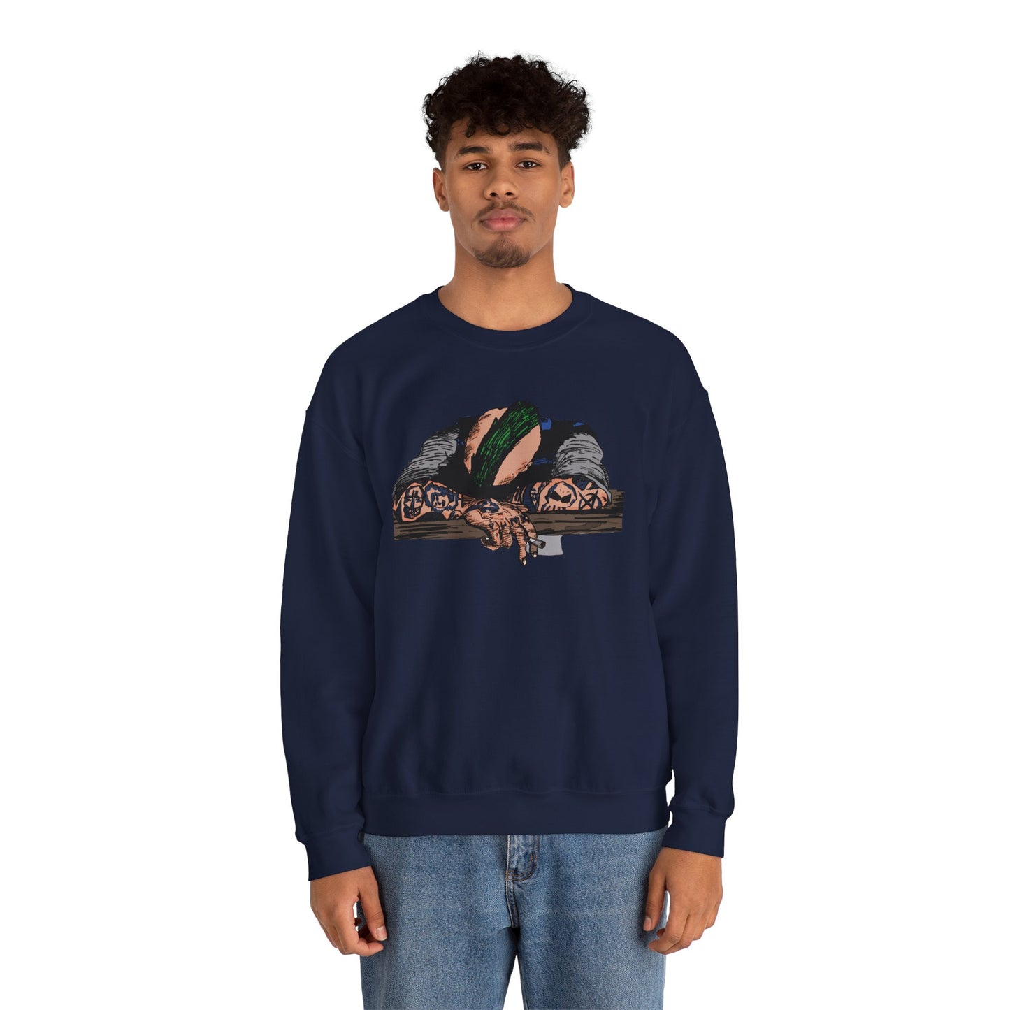 Punk and Done Artistic Unisex Crewneck Sweatshirt - Cozy Vibes