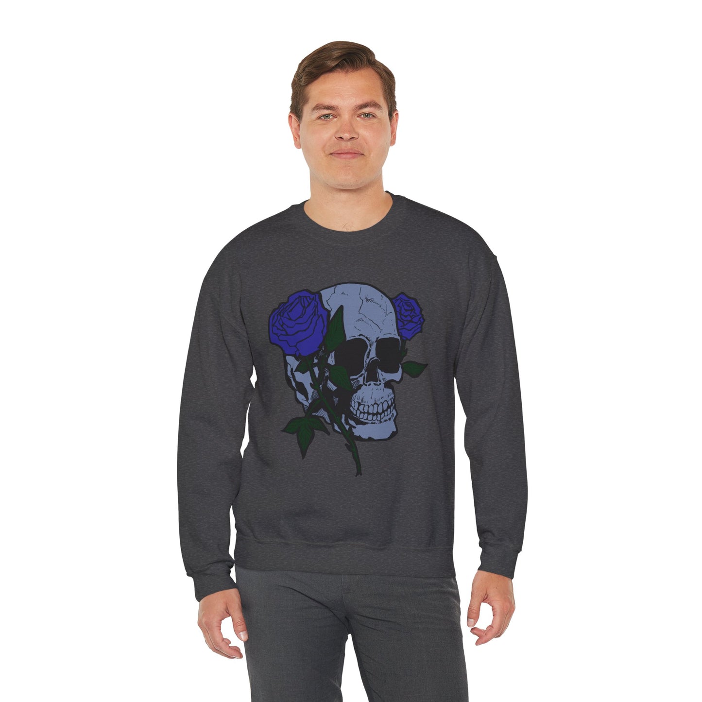 Rose Skull Crewneck Sweatshirt for Stylish Comfort