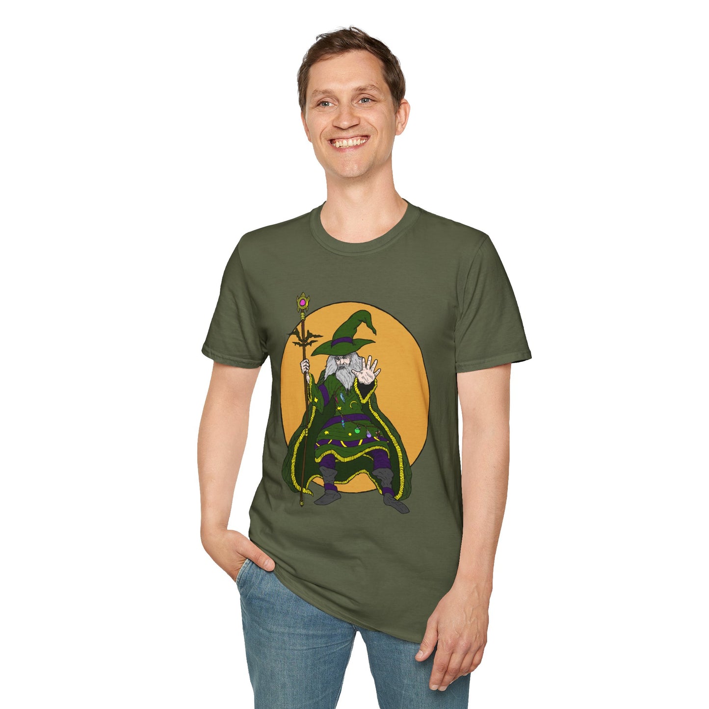 Wizard Staff Unisex T-Shirt - Magical Sorcerer Fantasy Tee