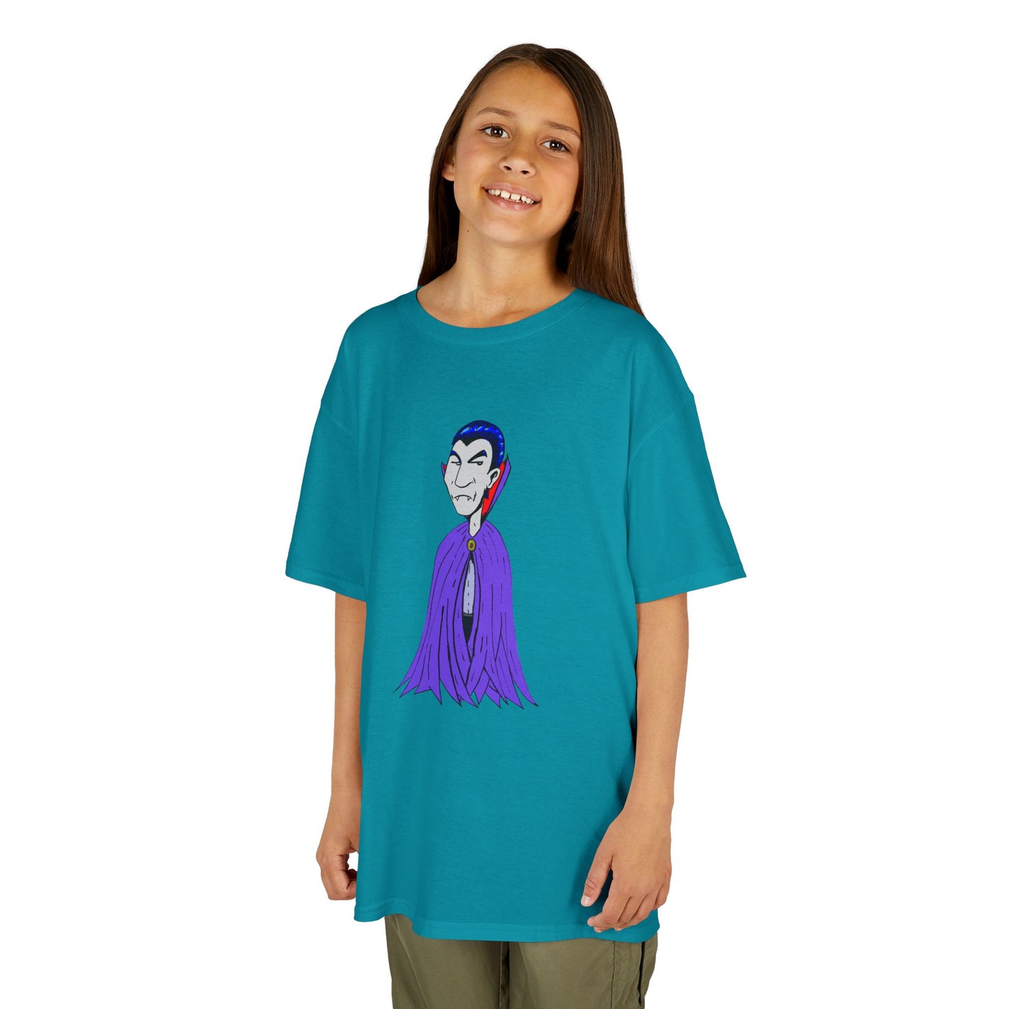 Kids Vampire T-Shirt — Cute Purple Dracula Tee for Halloween