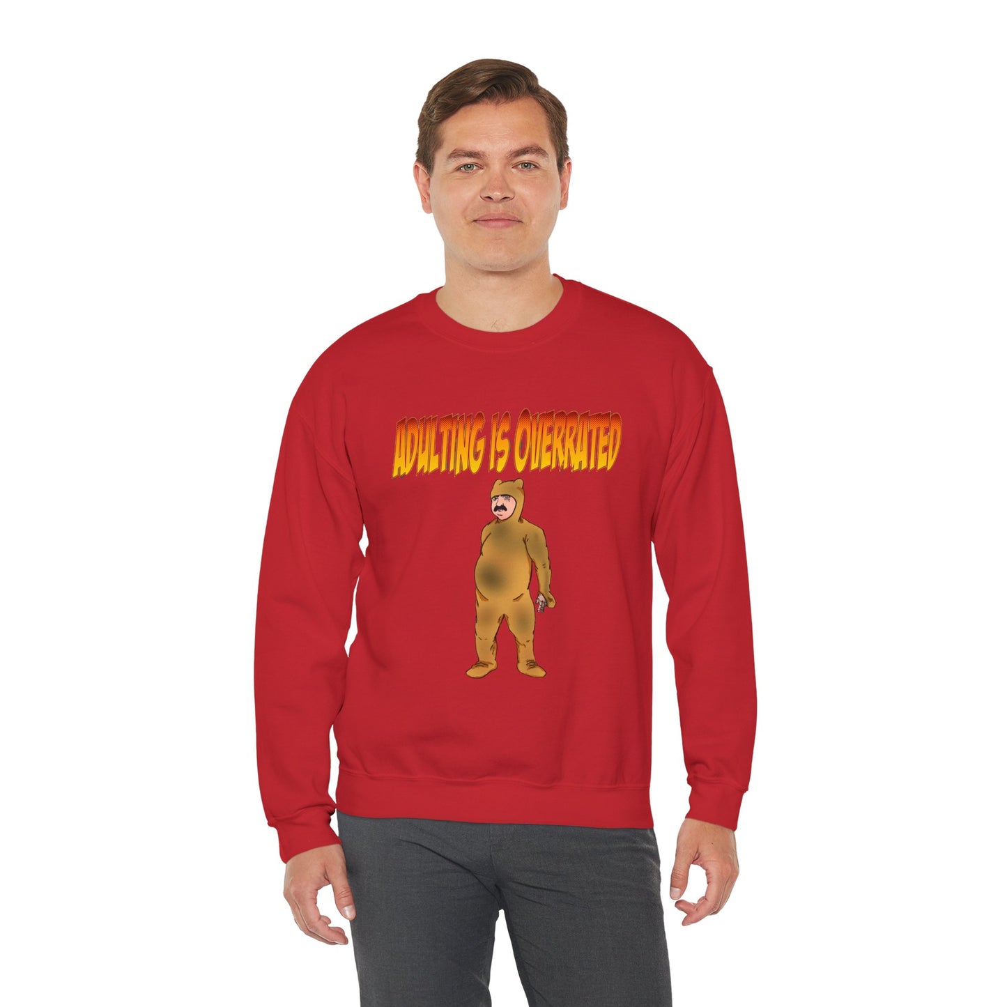 Cozy Humor Sweatshirt - 'Adulting is Overrated'