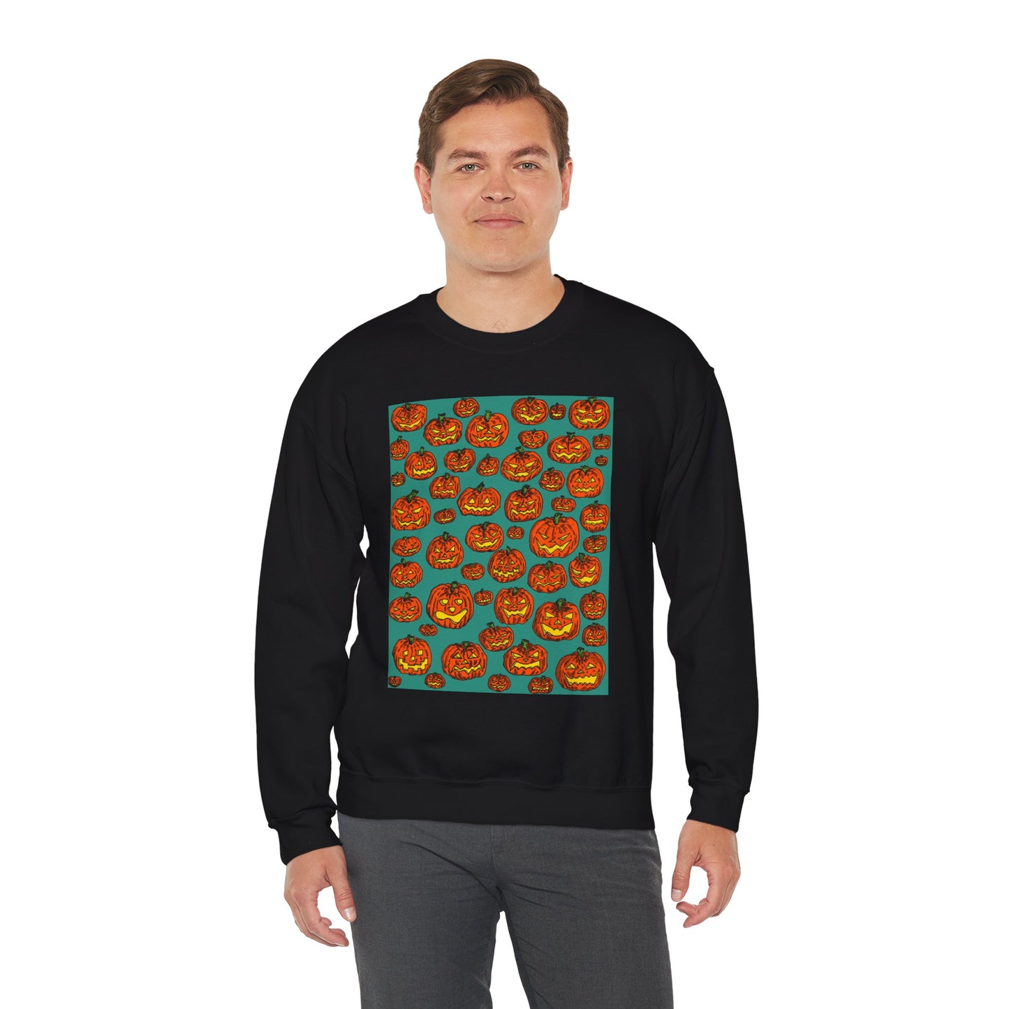 Halloween Pumpkin Crewneck Sweatshirt
