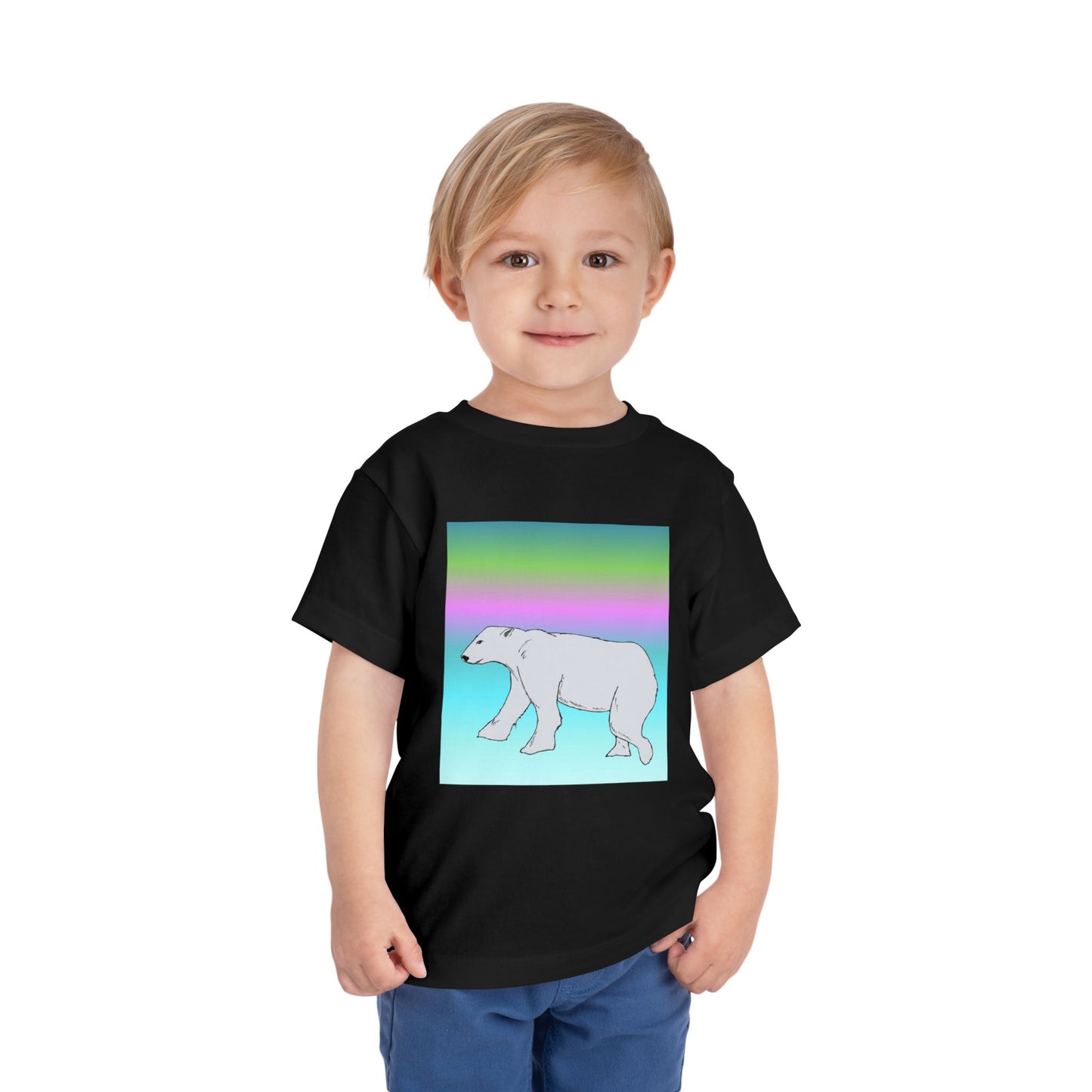 Toddler Tee — Pastel Polar Bear Graphic Shirt