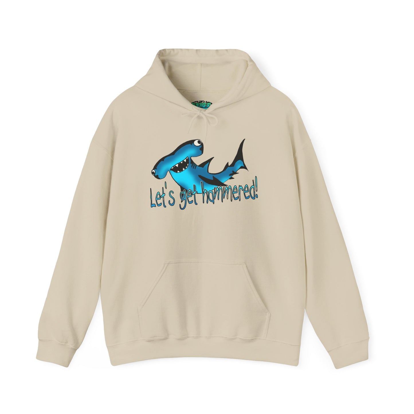 Let's Get Hammered Shark-Themed Unisex Hoodie: Let's Get Fin-tastic, Casual Wear, Gift for Ocean Lovers, Beach Party, Summer Fun