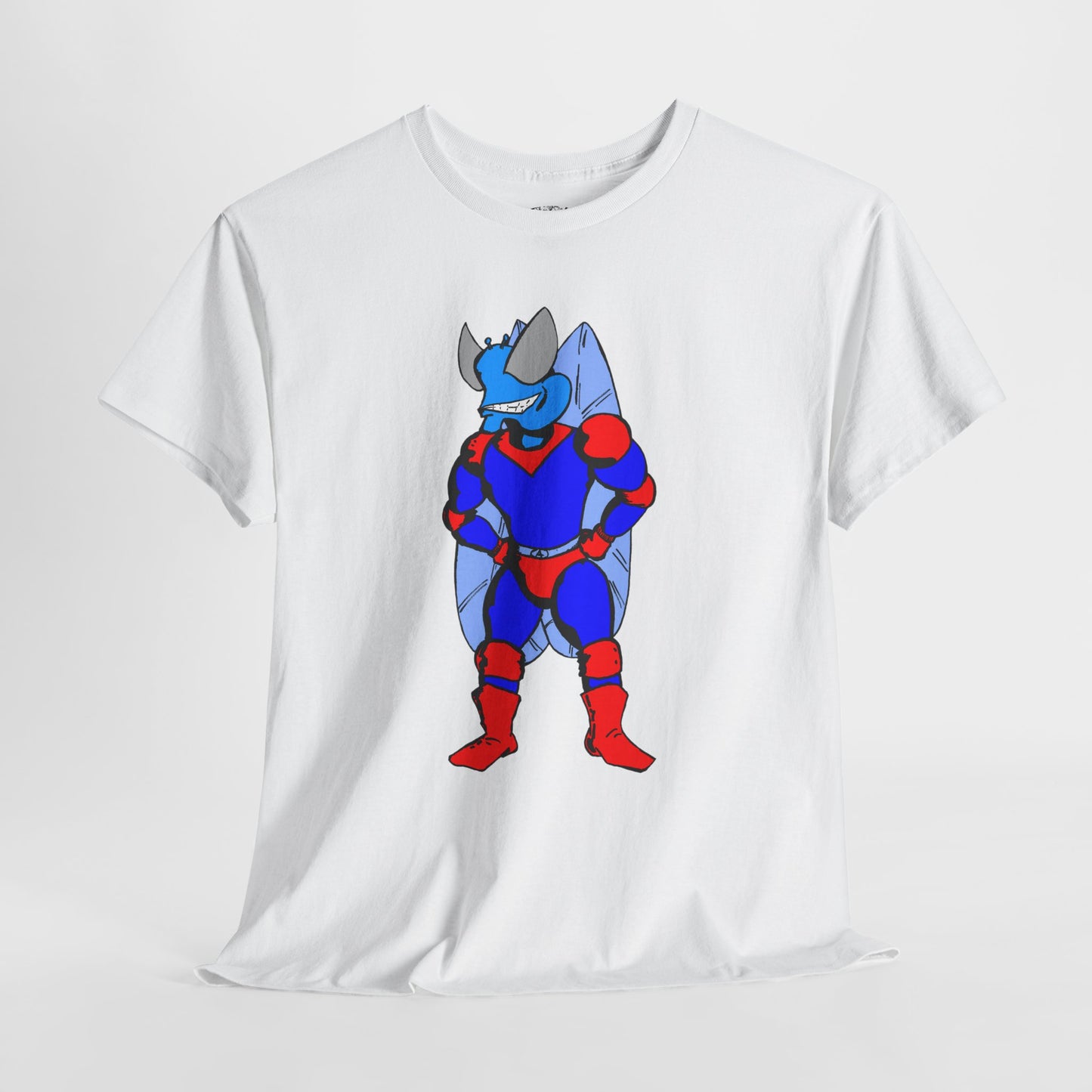 Astro-Fly Hero Graphic Tee - Blue & Red Superhero T-Shirt