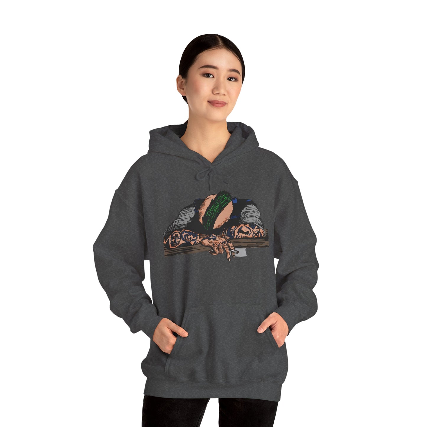 Punk and Done Color Unisex Hooded Sweatshirt, Cozy Streetwear, Unique Gift for Art Lovers, Casual Lounge Wear, Perfect for Fall Fashion