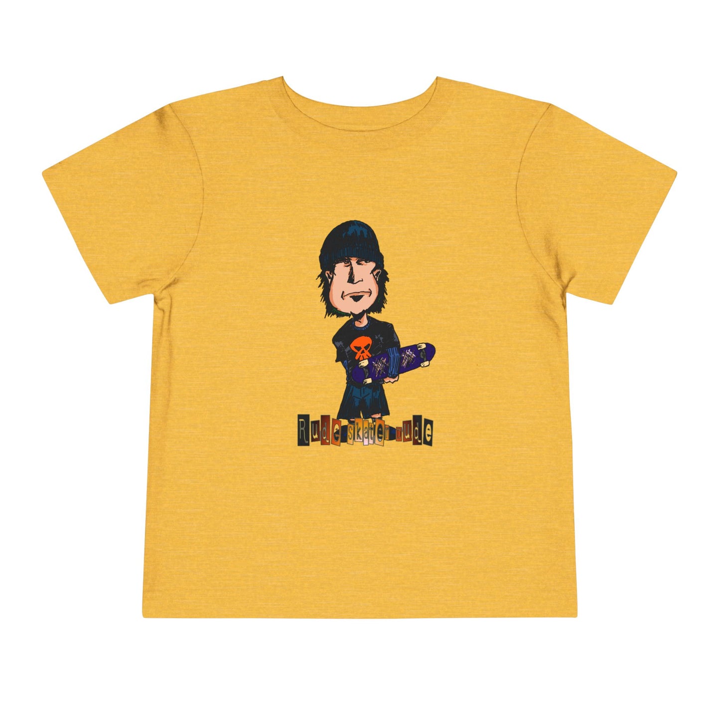 Toddler Tee — Cute Rude Skater Dude Kid Skateboard Graphic Shirt