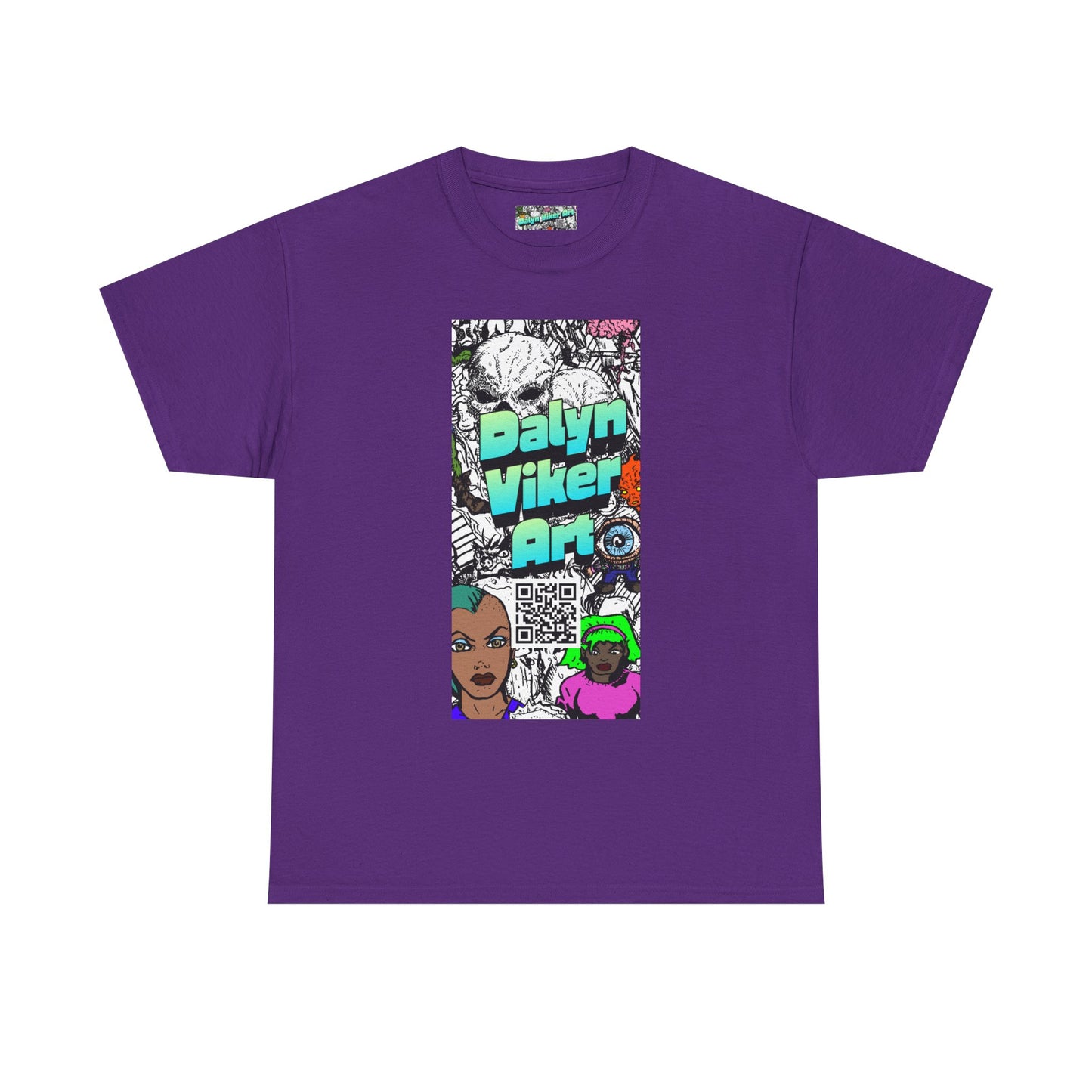 Graphic Art T-Shirt — "Dalyn Viker Art" Vertical Collage Tee