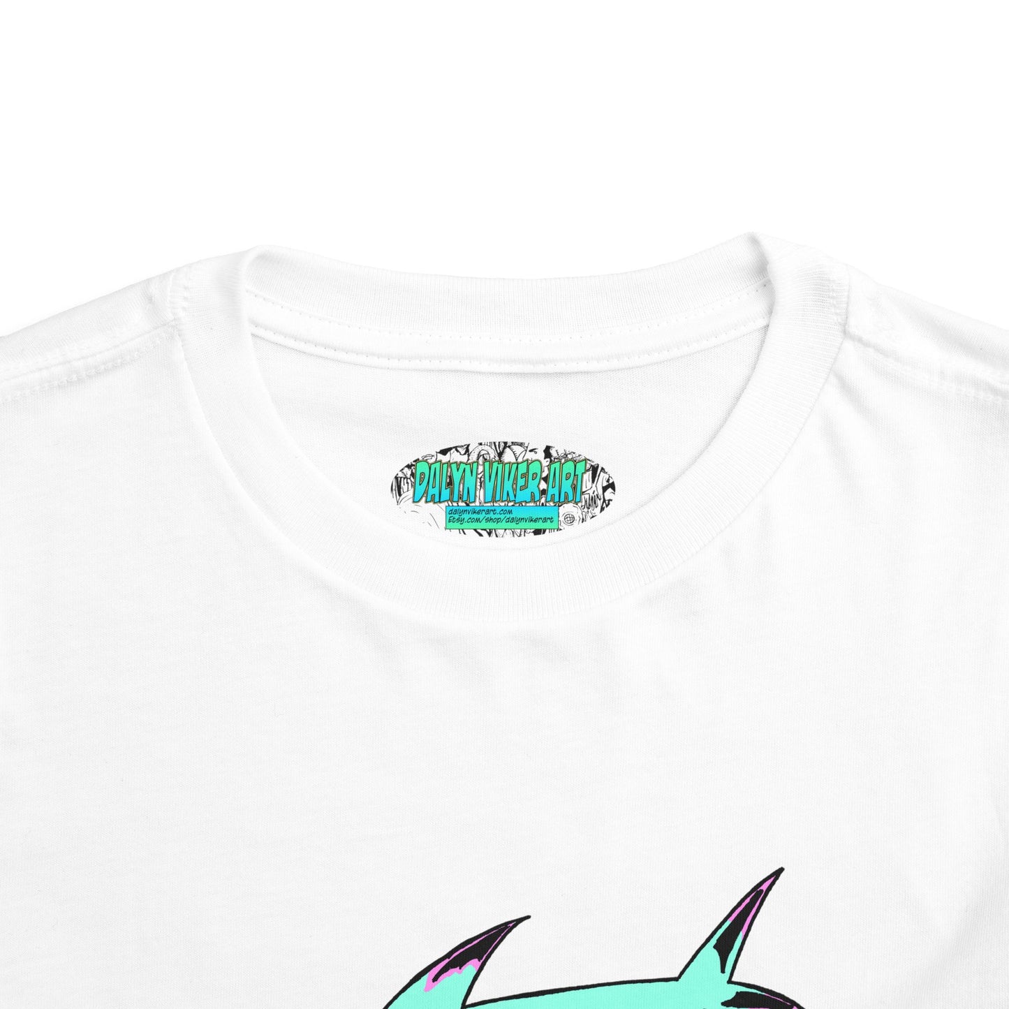 Toddler Tee — Cute Teal Shark Graphic Kids T‑Shirt