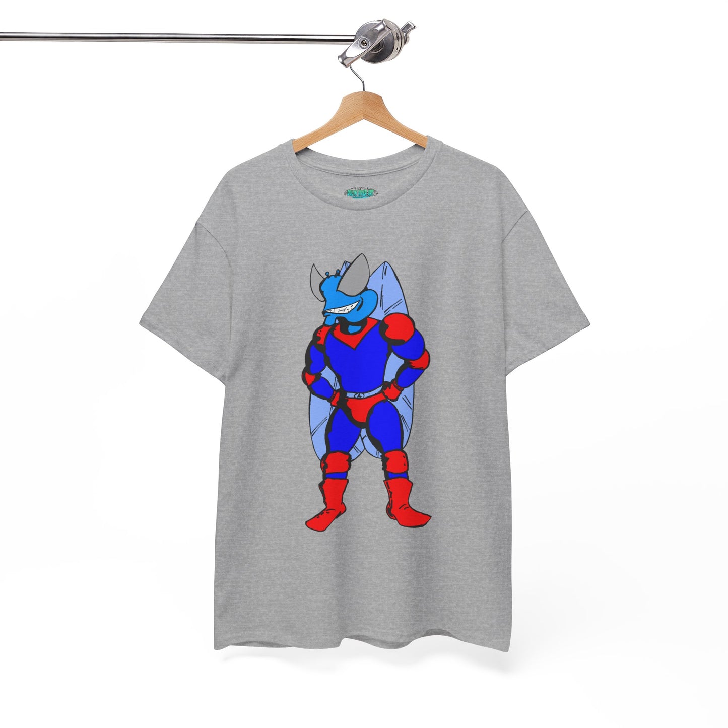 Astro-Fly Hero Graphic Tee - Blue & Red Superhero T-Shirt