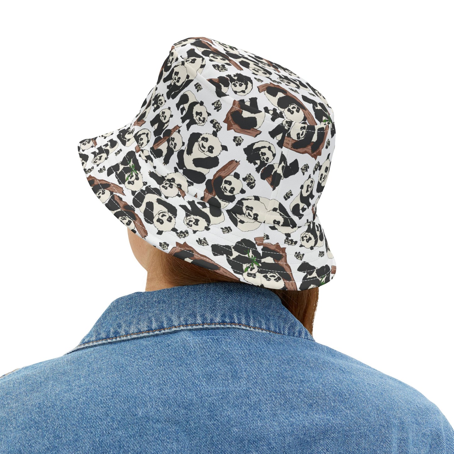 Panda Print Bucket Hat, Cute Summer Accessory, Outdoor Fashion, Festival Wear, Kids & Adults Gift, Wildlife Lover Hat