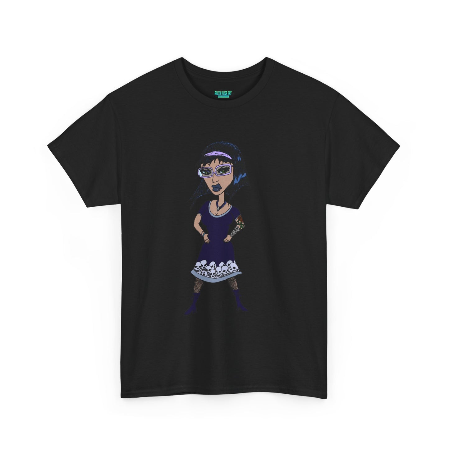 Gothic Doll T-Shirt — Retro Vampire Girl Graphic Tee