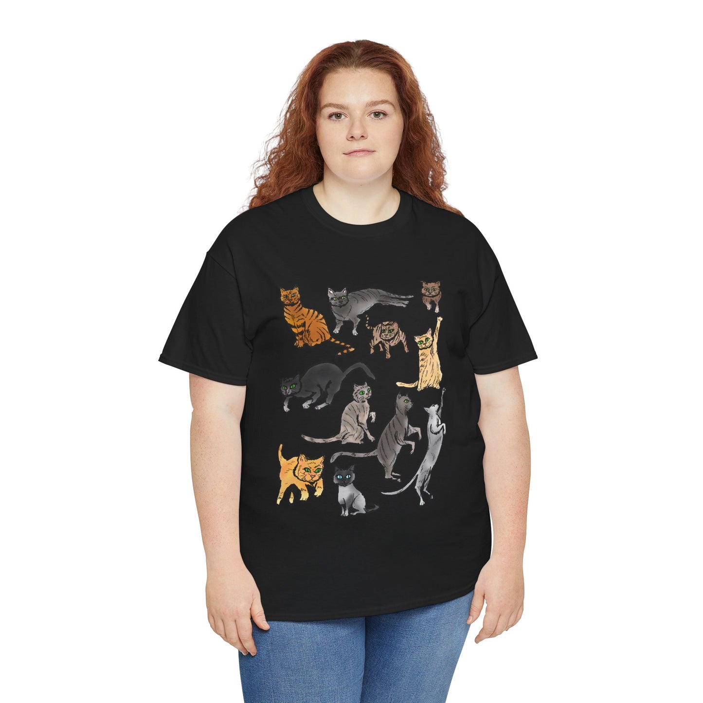 Cats Collage T-Shirt — Cute Cat Illustration Tee for Cat Lovers