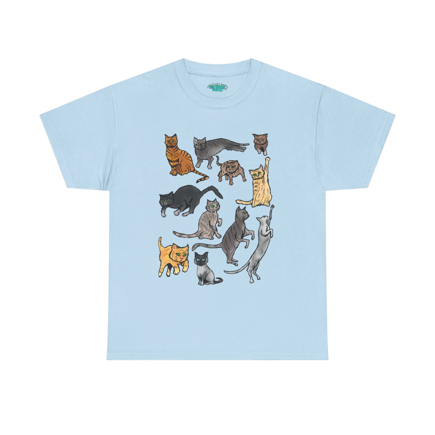 Cats Collage T-Shirt — Cute Cat Illustration Tee for Cat Lovers
