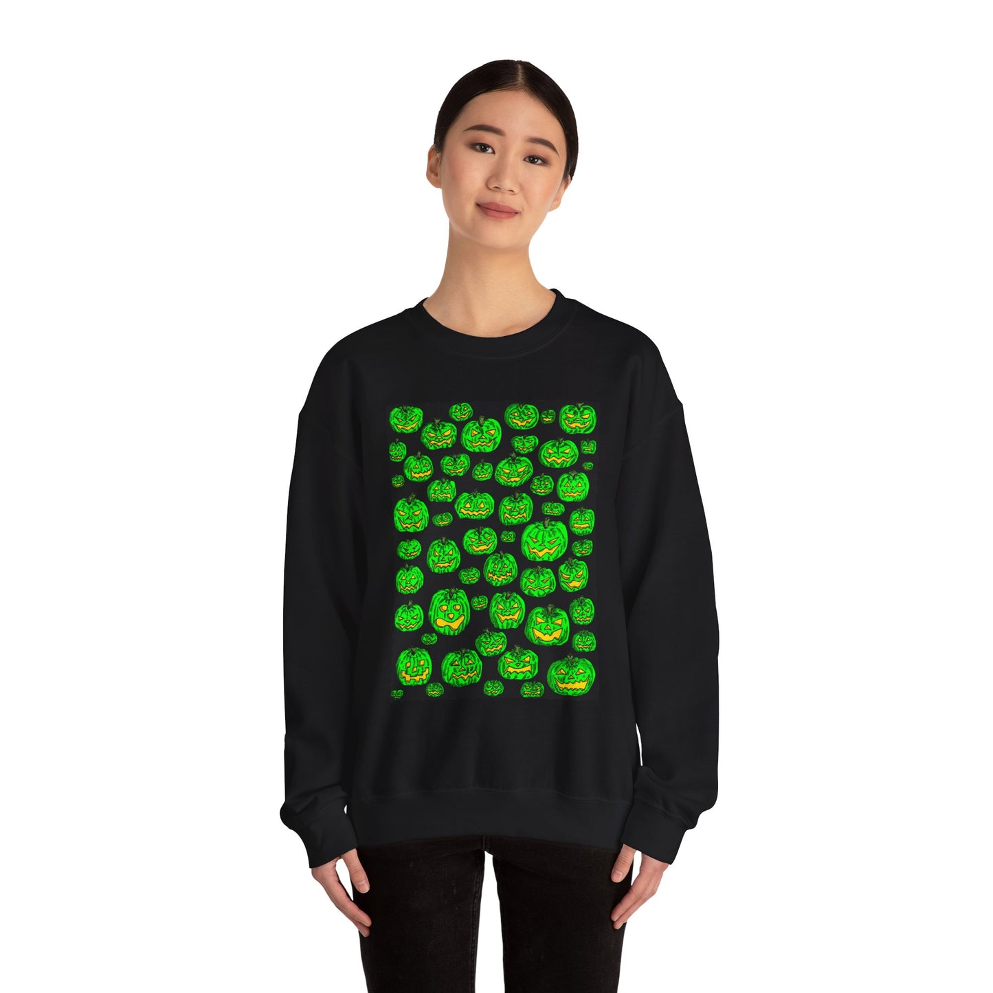 Halloween Pumpkin Crewneck Sweatshirt