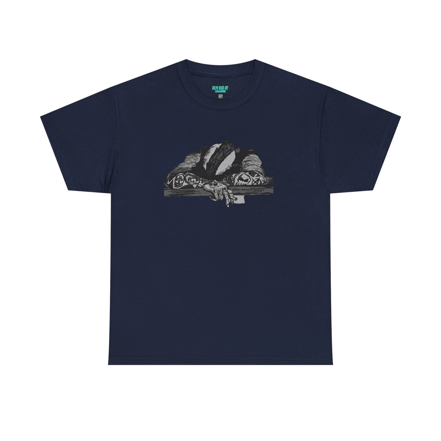 Punk and Done(grayscale) - Graphic Unisex Heavy Cotton Tee - Independent Illustration for Everyday Wear