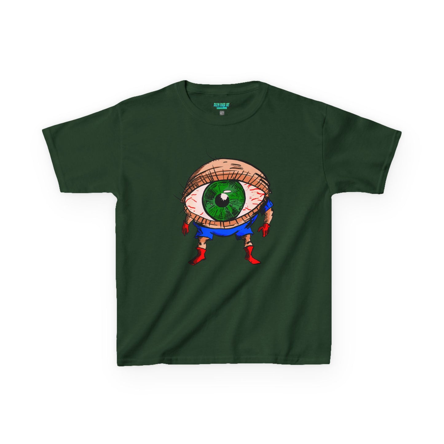 Terrif-EYE-ing Whimsical Kids Heavy Cotton Tee with Eye Design