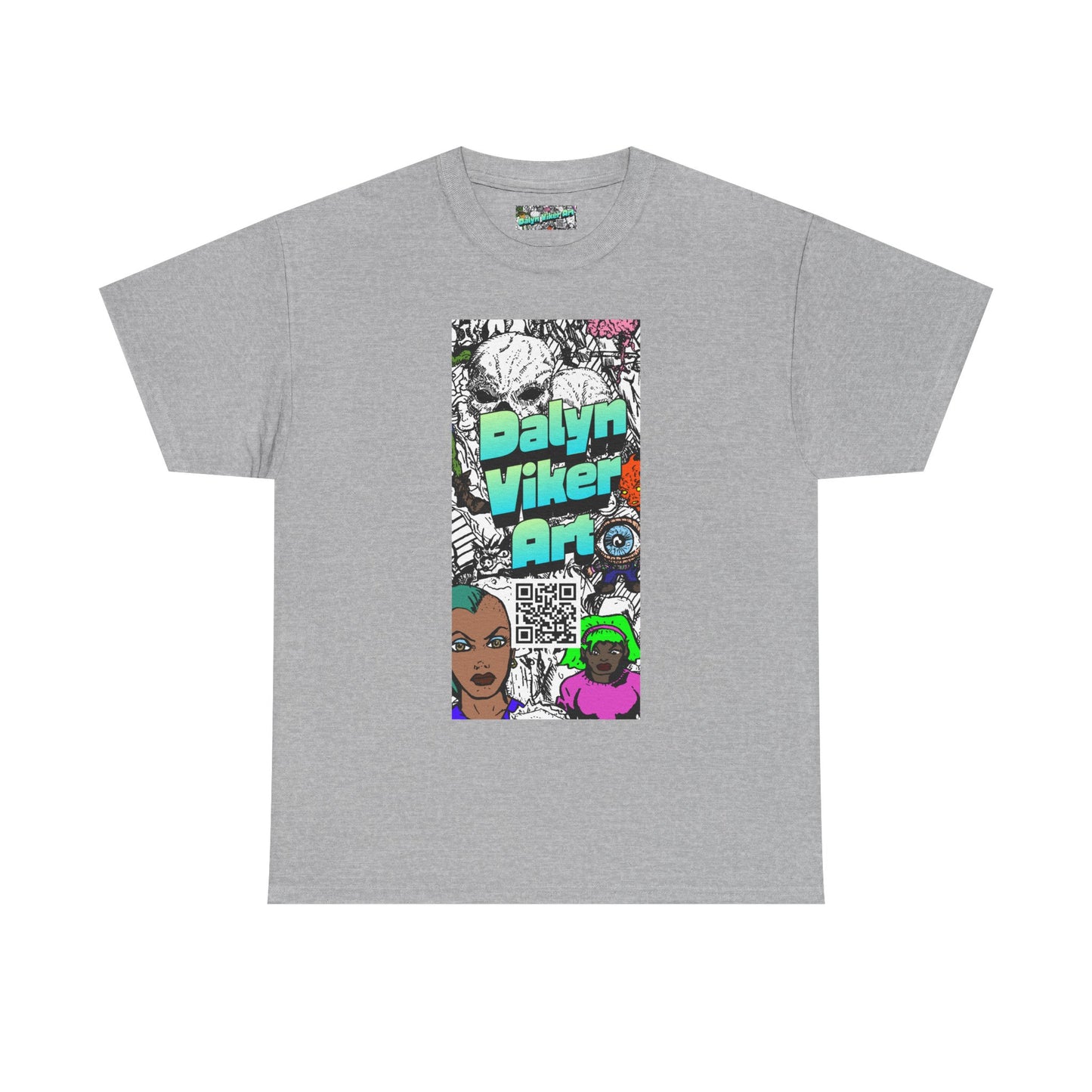 Graphic Art T-Shirt — "Dalyn Viker Art" Vertical Collage Tee