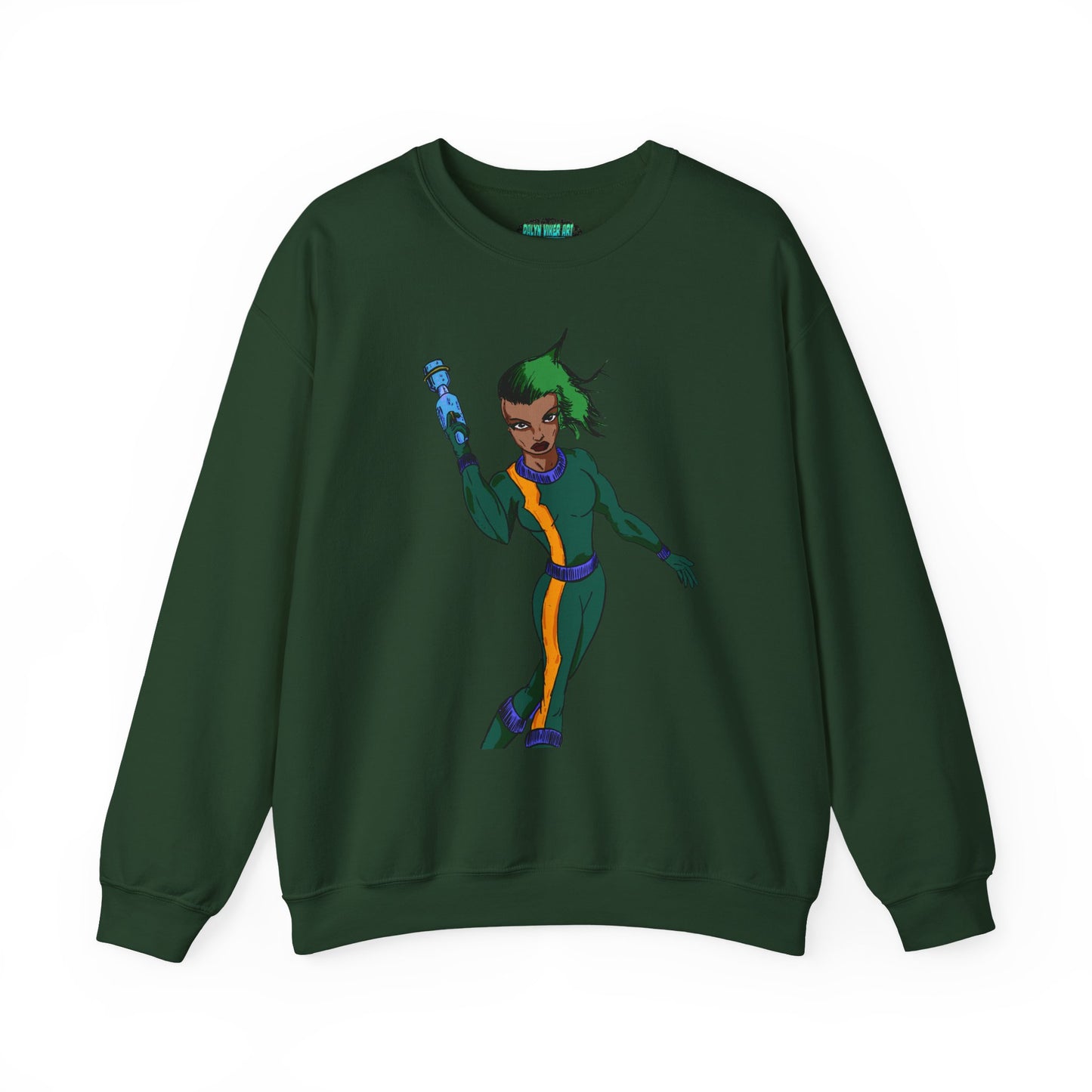 Heroic Vibes Crewneck Sweatshirt with Bold Design