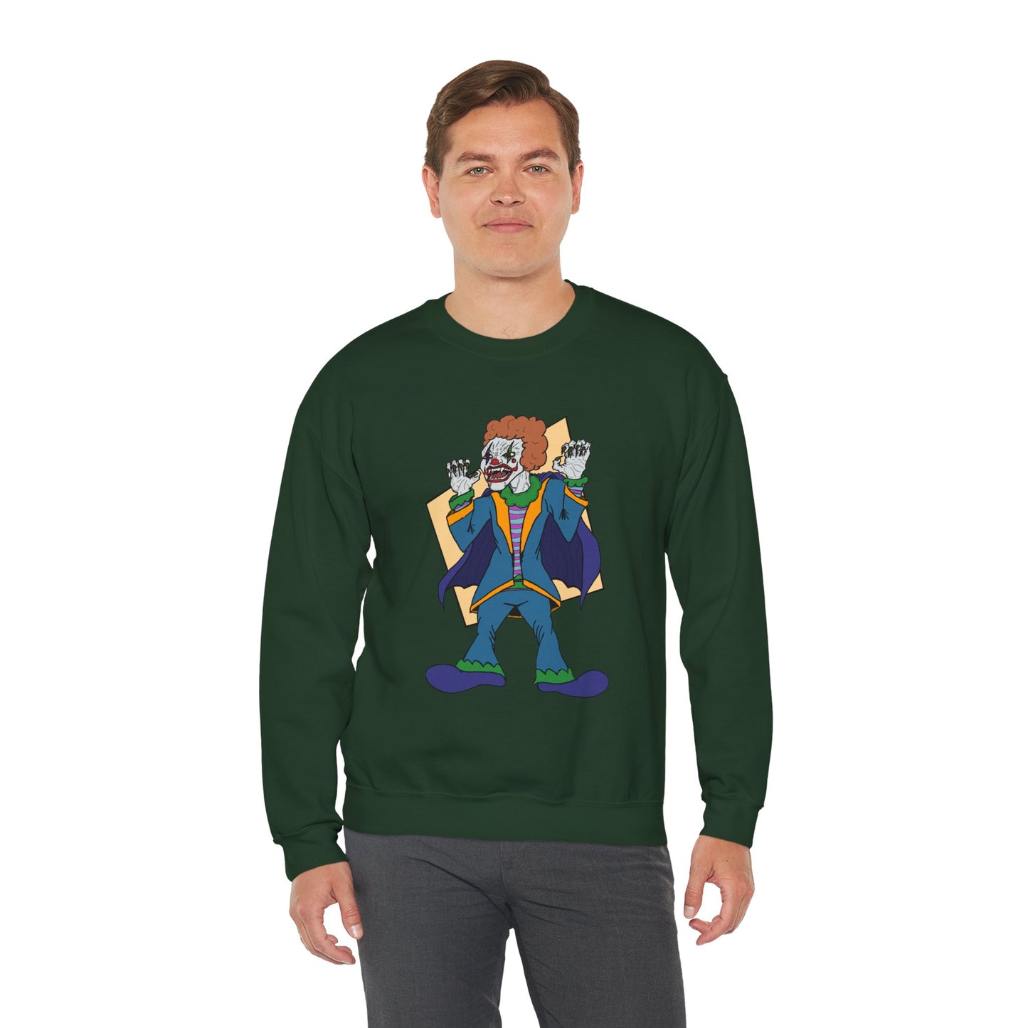 Vampire Clown Funny Horror-Inspired Unisex Crewneck Sweatshirt