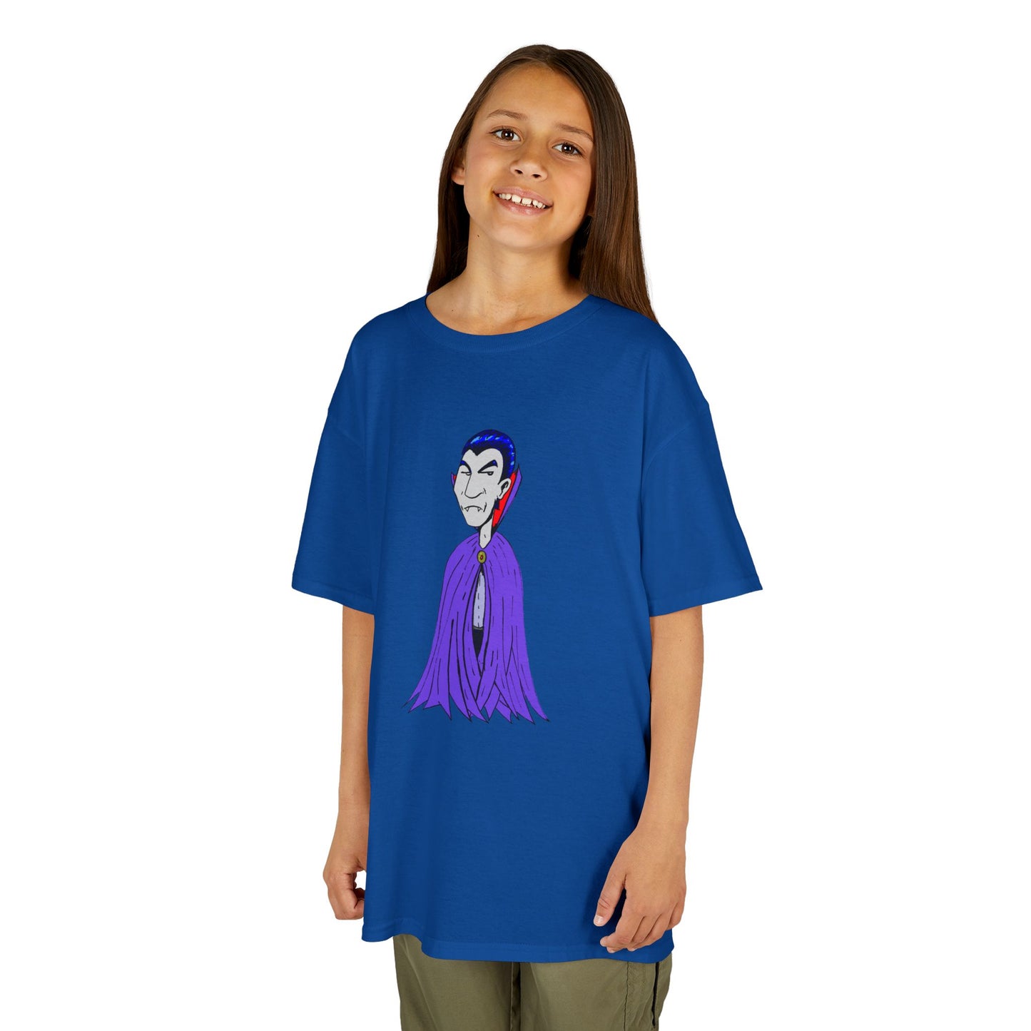 Kids Vampire T-Shirt — Cute Purple Dracula Tee for Halloween