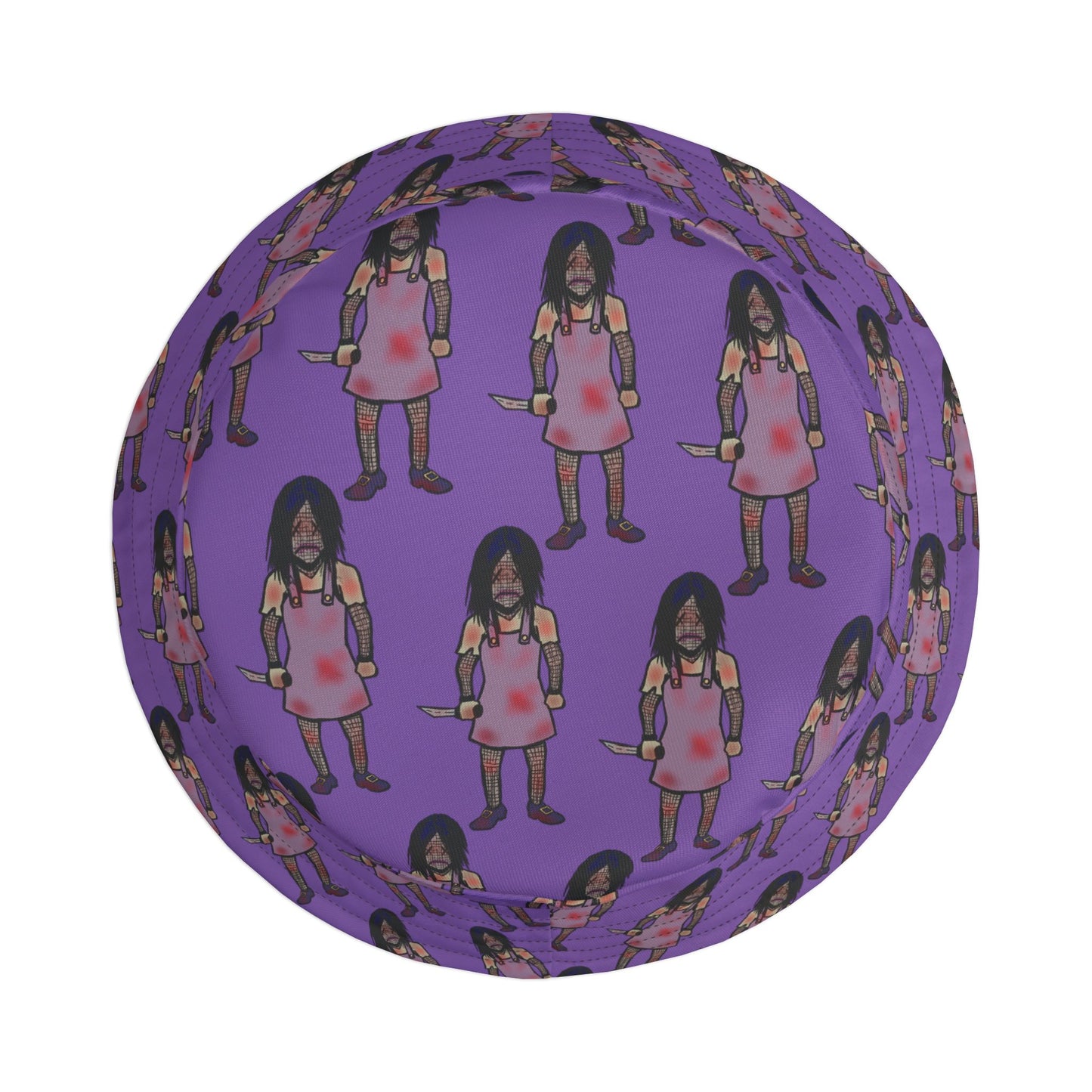 Vibrant Evil Doll Graphic Bucket Hat, Stylish Summer Accessory, Fun Outdoor Wear, Unique Festival Hat, Trendy Sun Protection
