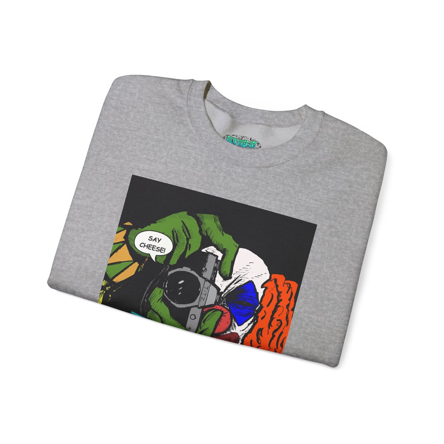 Blasto the Clown Retro Homage Graphic Crewneck Sweatshirt - 'Blast from the Past'
