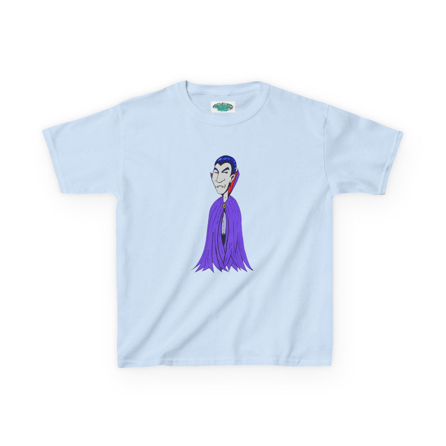 Kids Vampire T-Shirt — Cute Purple Dracula Tee for Halloween