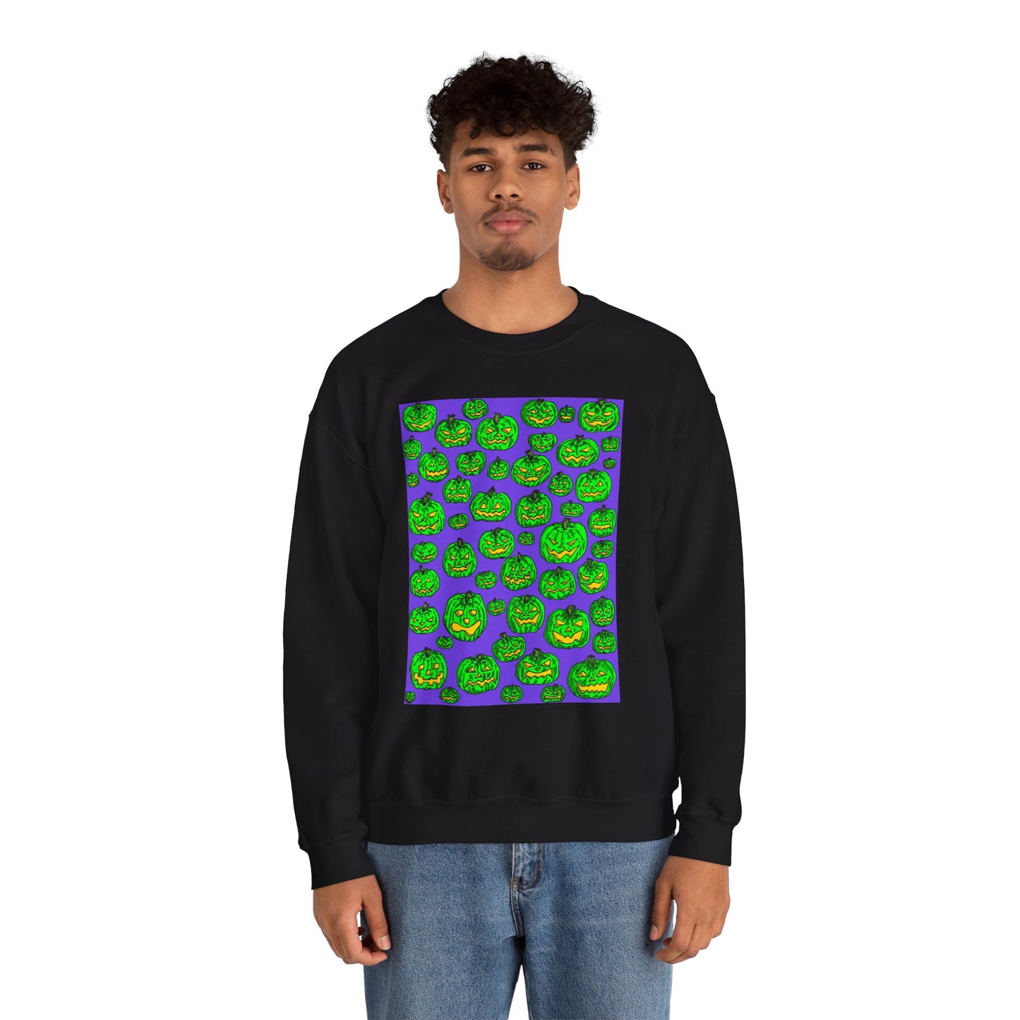 Halloween Pumpkin Crewneck Sweatshirt