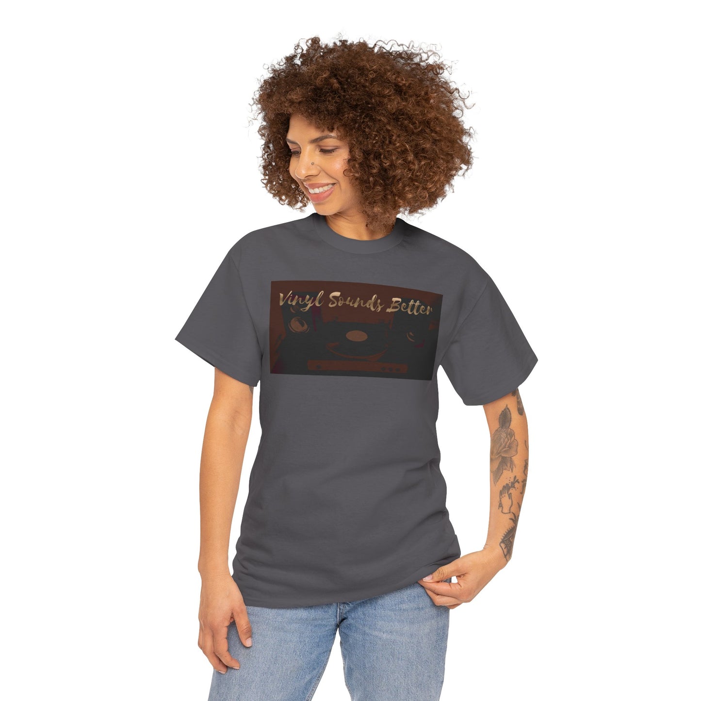 Vinyl Sounds Better T-Shirt — Retro Record Player Tee for Music Lovers