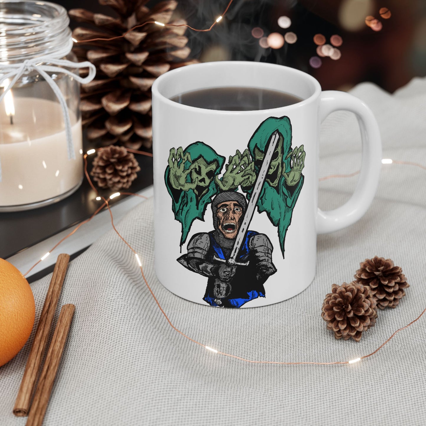 Knight Fright - Spooky Monster Ceramic Mug - Perfect for Halloween & Horror Lovers