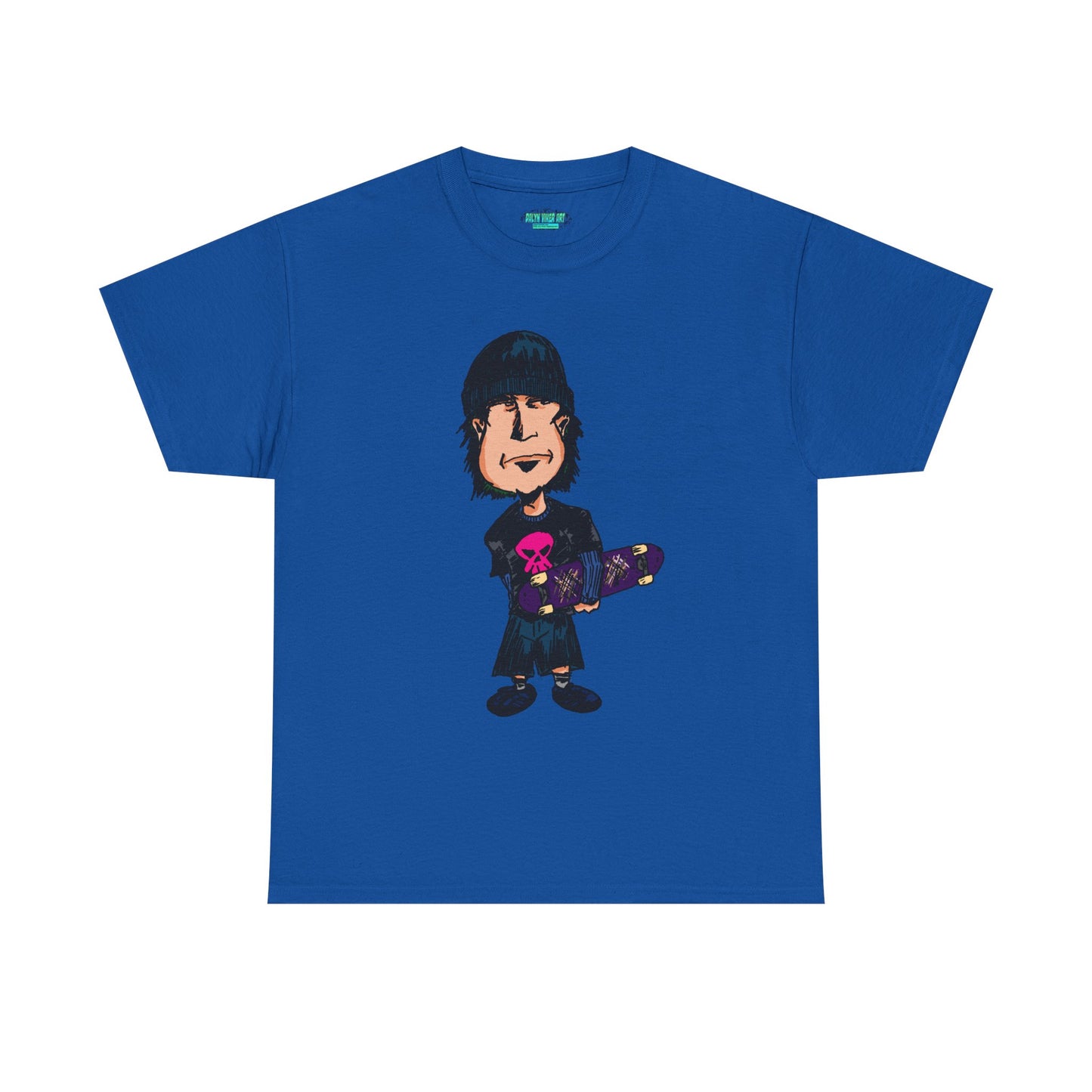 Rude Skater Dude - Skate Punk - Skater Kid Cartoon T‑Shirt — Cute Skateboarder Graphic Tee
