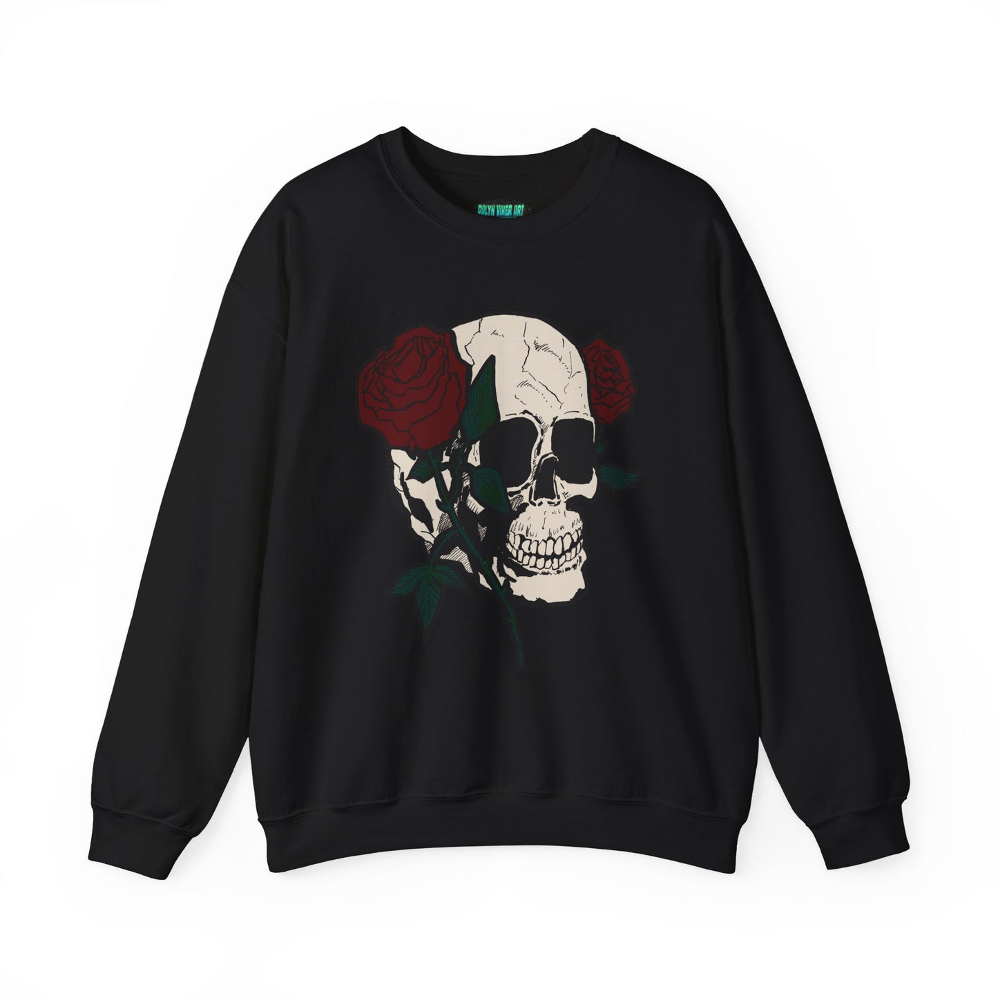 Skull & Rose Crewneck Sweatshirt - Unisex Heavy Blend™