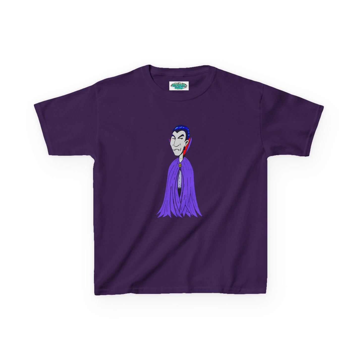 Kids Vampire T-Shirt — Cute Purple Dracula Tee for Halloween