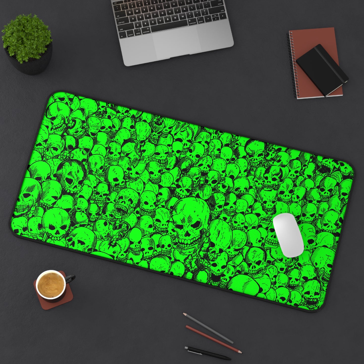 Gathering of Skulls - Green - Desk Mat